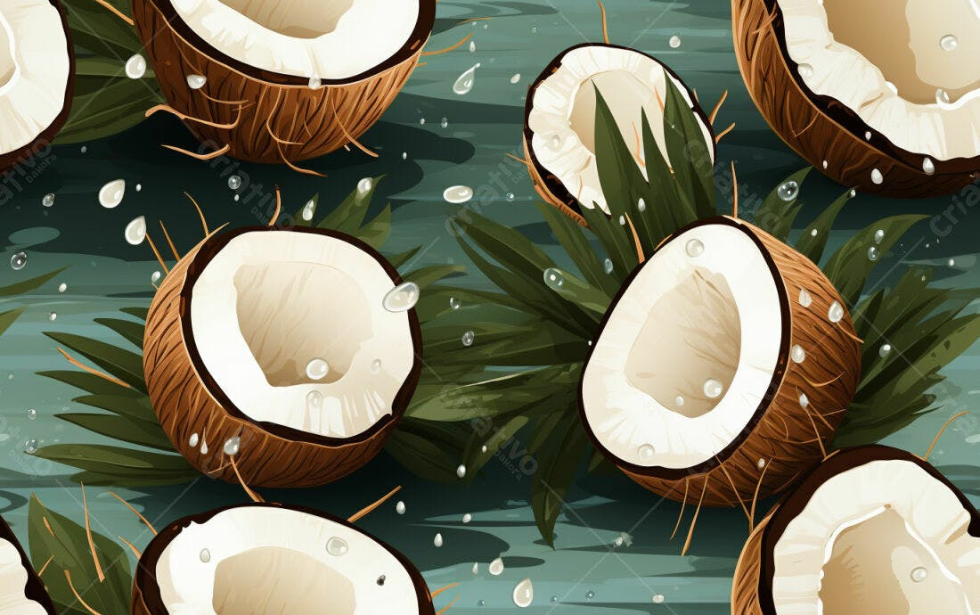 Textura Coco Tropical para Fundo