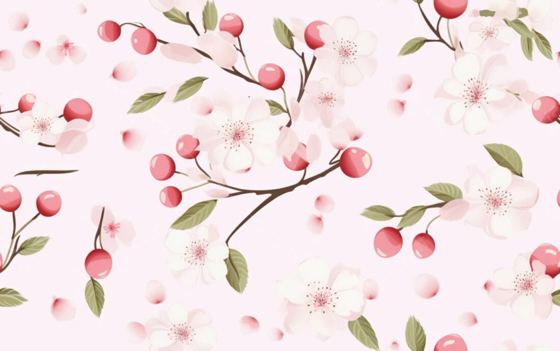 Textura floral romântica para papel de parede