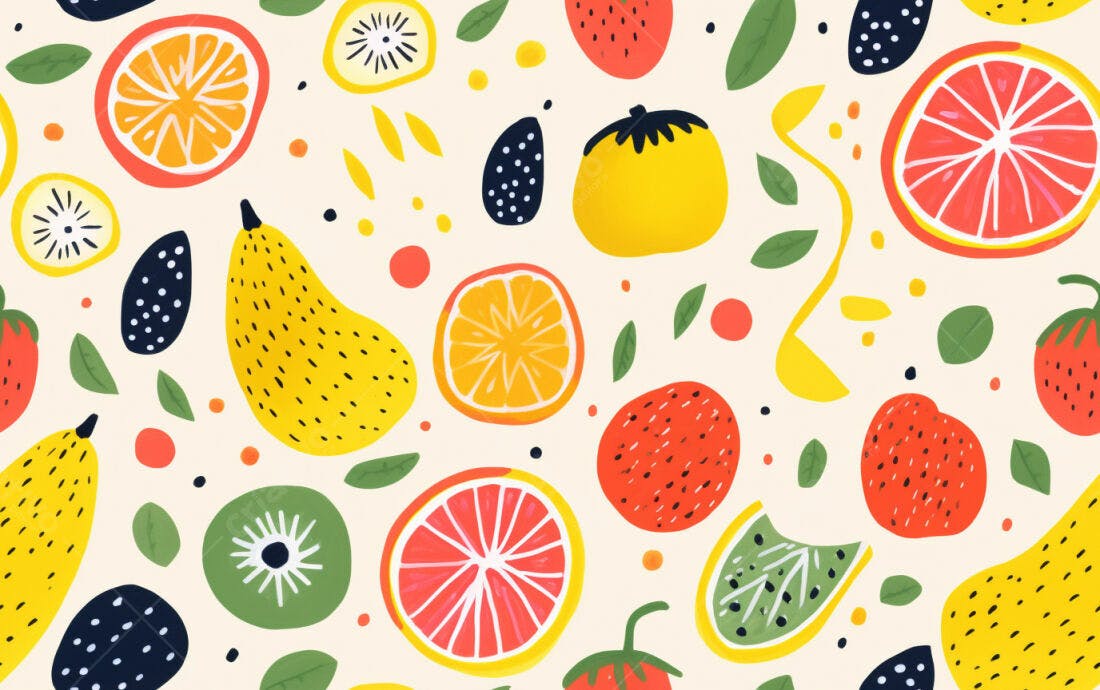 Textura Frutas Coloridas para Fundo