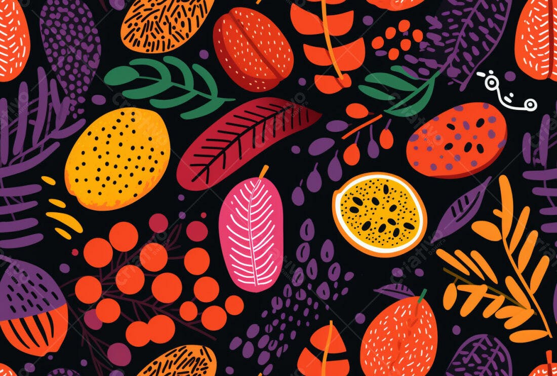 Textura Frutas Tropicais para Fundo