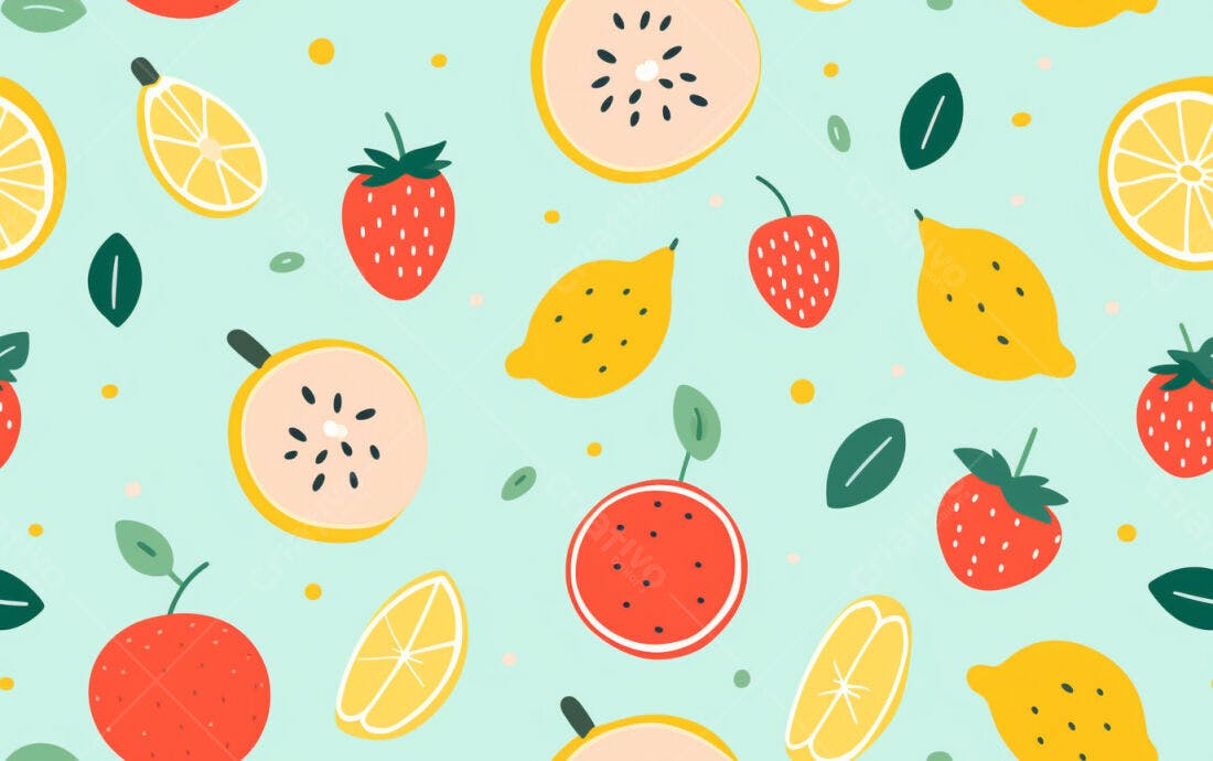 Textura Frutas Verão para Fundo