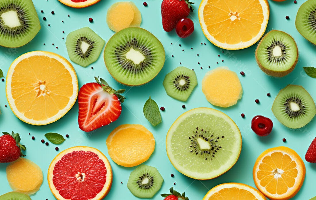 Textura Frutas Tropicais para Fundo