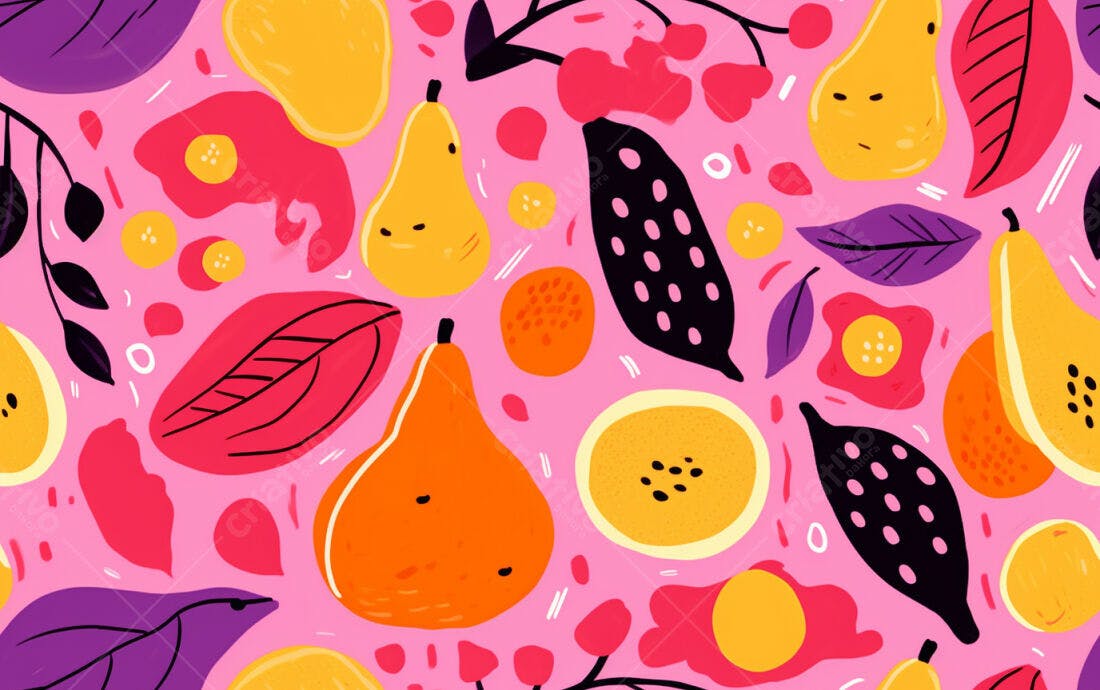 Textura Frutas Tropicais para Fundo Moderno
