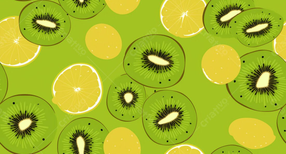 Textura Frutas Kiwi Limão para Fundo