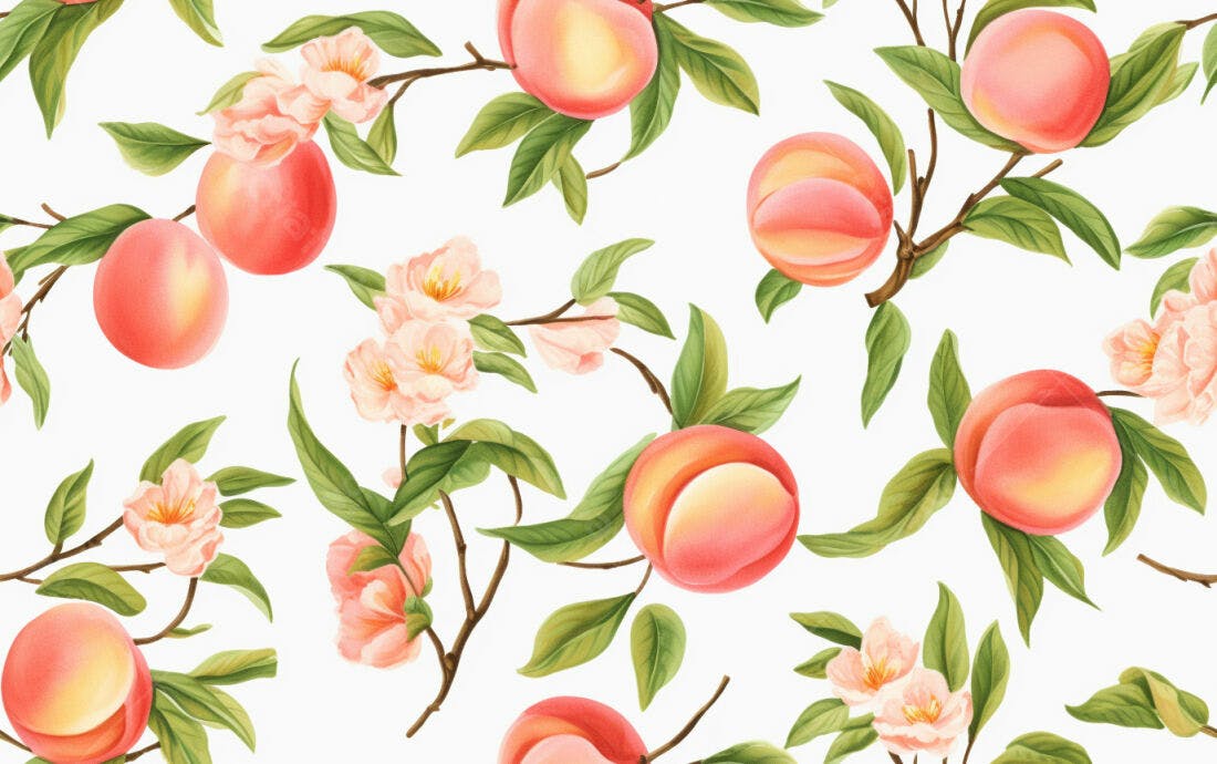 Textura pêssego floral para papel de parede