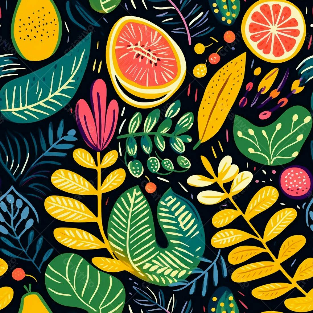 Textura floral tropical colorida para fundo