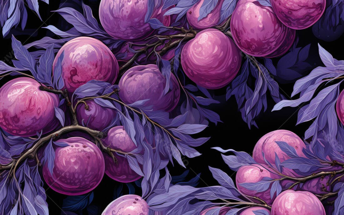 Textura Frutas Roxas para Papel de Parede
