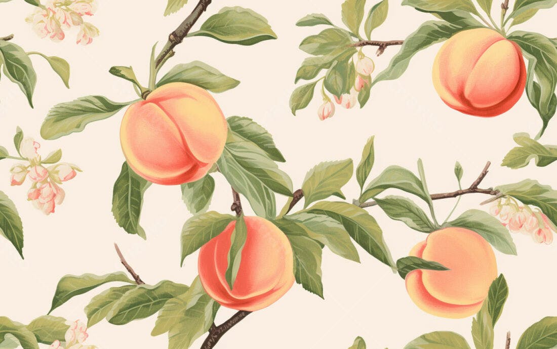 Textura pêssego floral para papel de parede