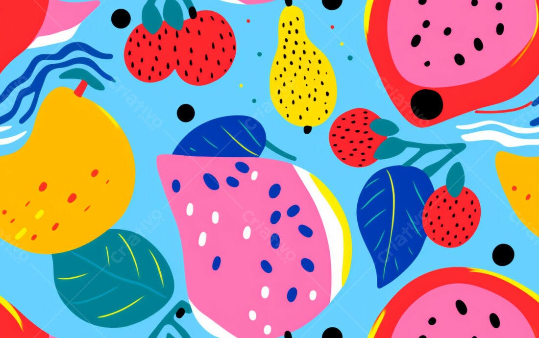 Textura Frutas Tropicais para Fundo