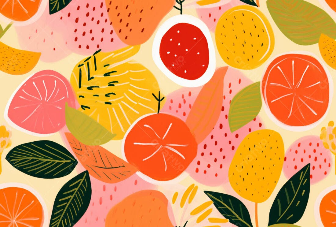 Textura Frutas Cítricas Coloridas para Fundo