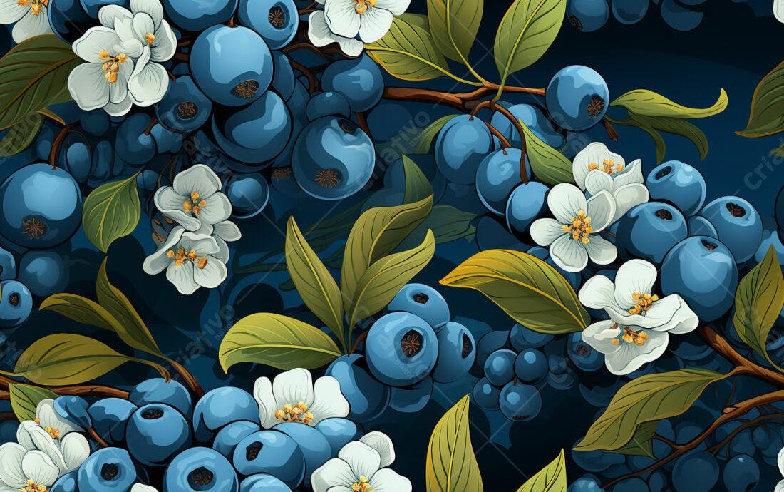 Textura Mirtilo para Fundo Floral