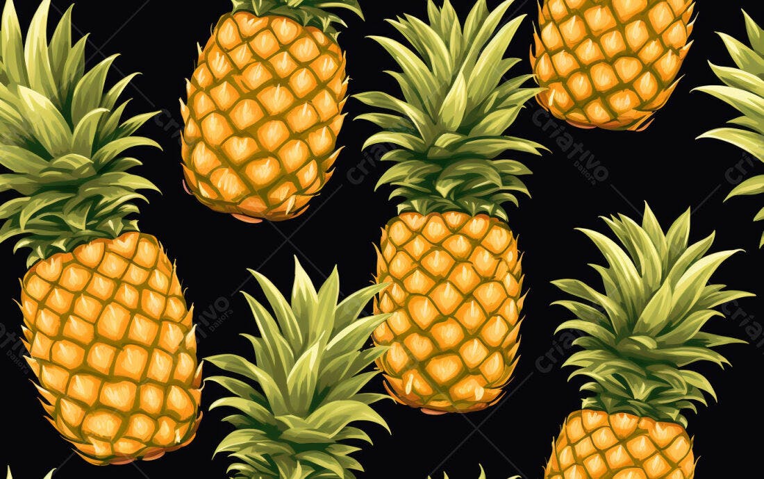 Textura Abacaxi Tropical para Fundo
