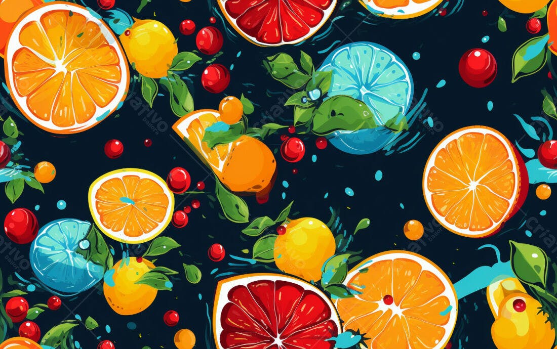 Textura frutas tropicais vibrantes para fundo