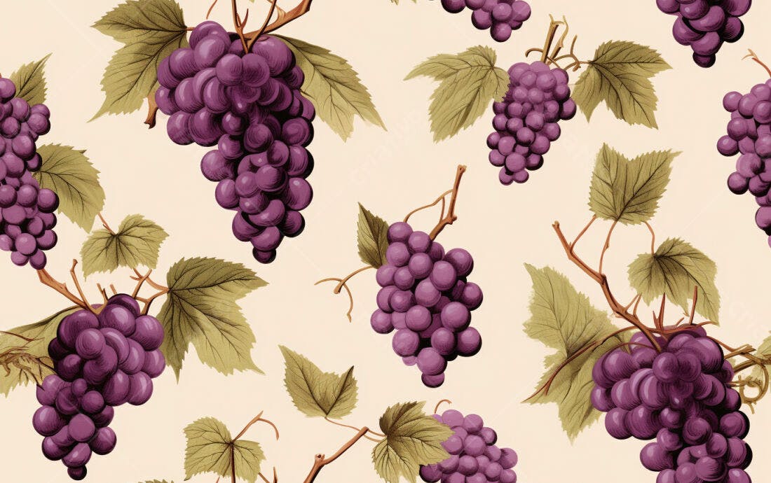 Textura Uvas Roxas para Papel de Parede