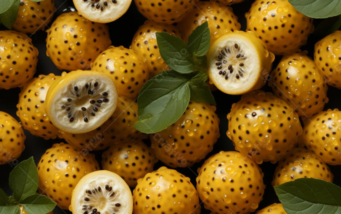 Textura Fruta Amarela Pontilhada para Fundo
