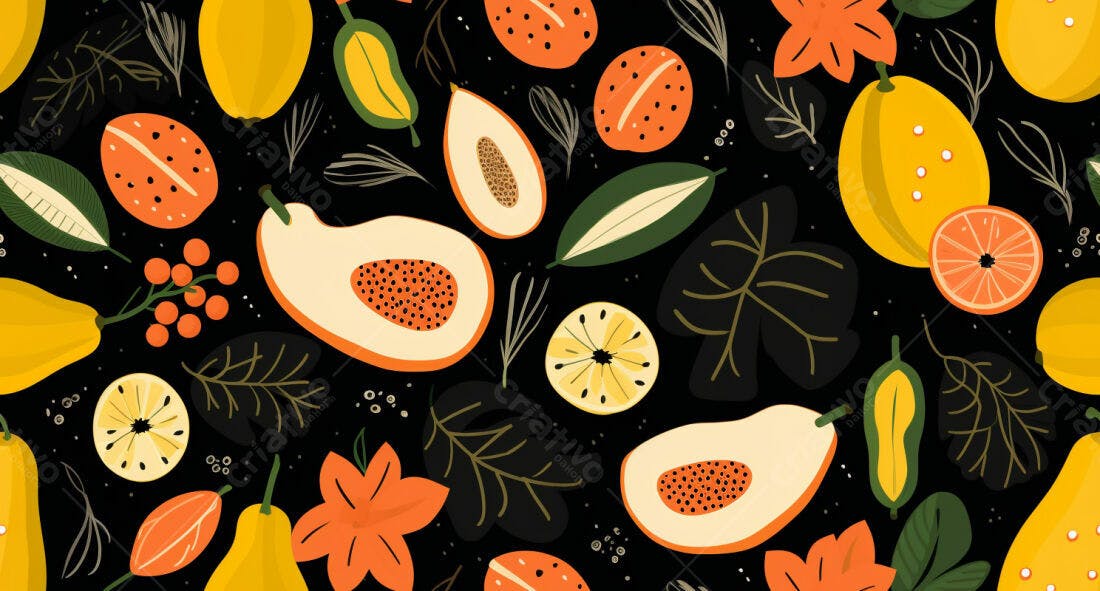 Textura Frutas Tropicais para Fundo