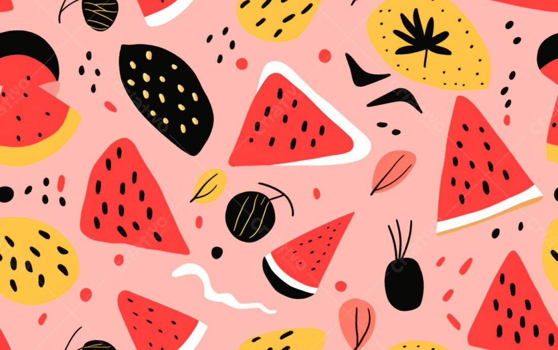 Textura Abstrata Frutas Verão para Fundo
