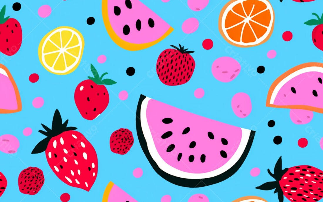 Textura frutas verão colorida para fundo