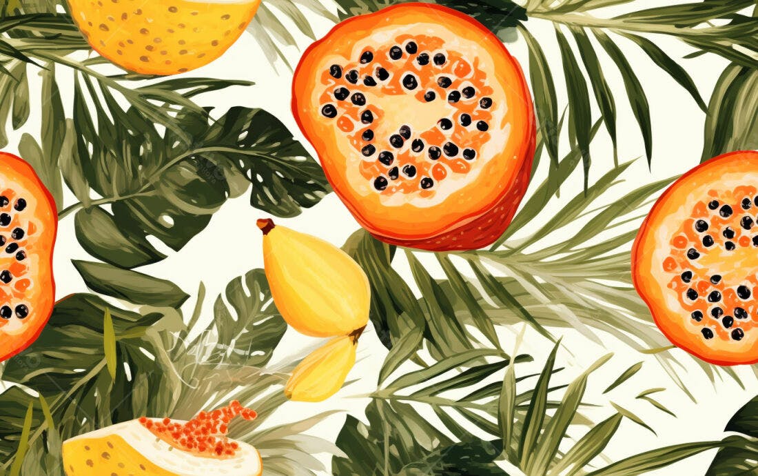 Textura Frutas Tropicais para Fundo