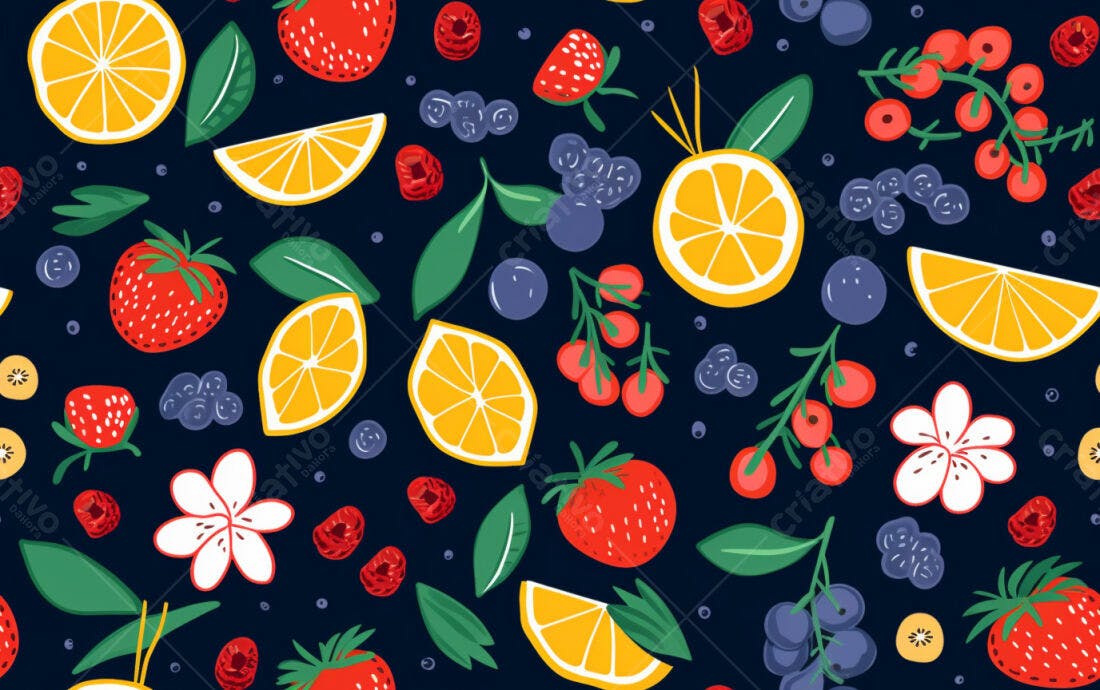 Textura Frutas Verão para Fundo