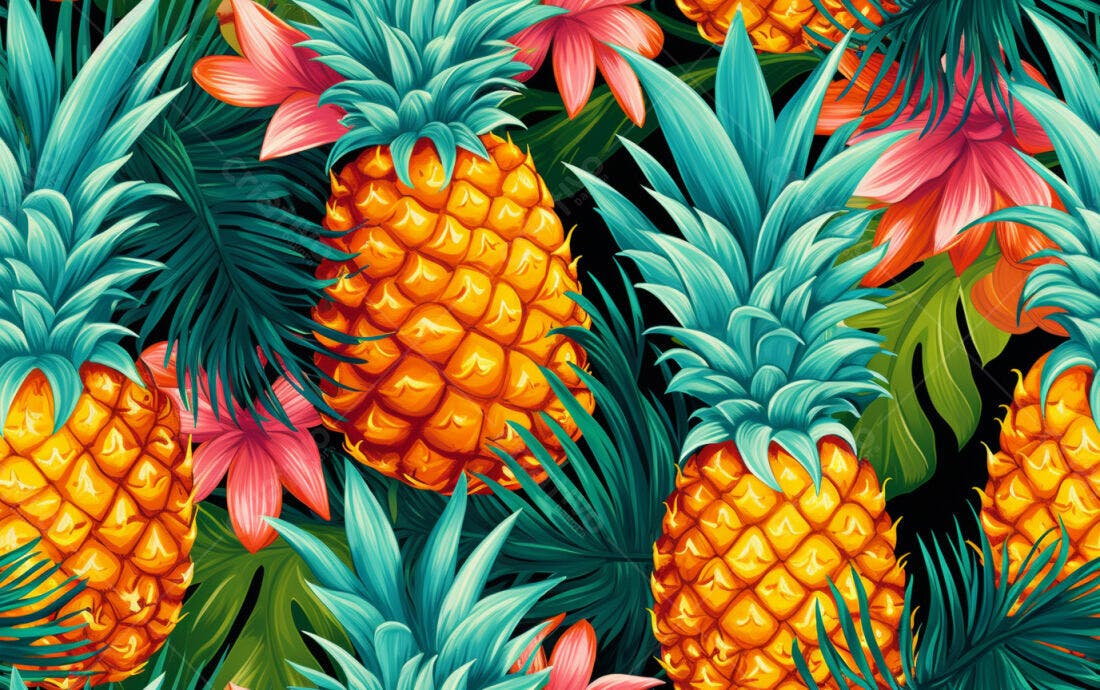 Textura abacaxi tropical para fundo