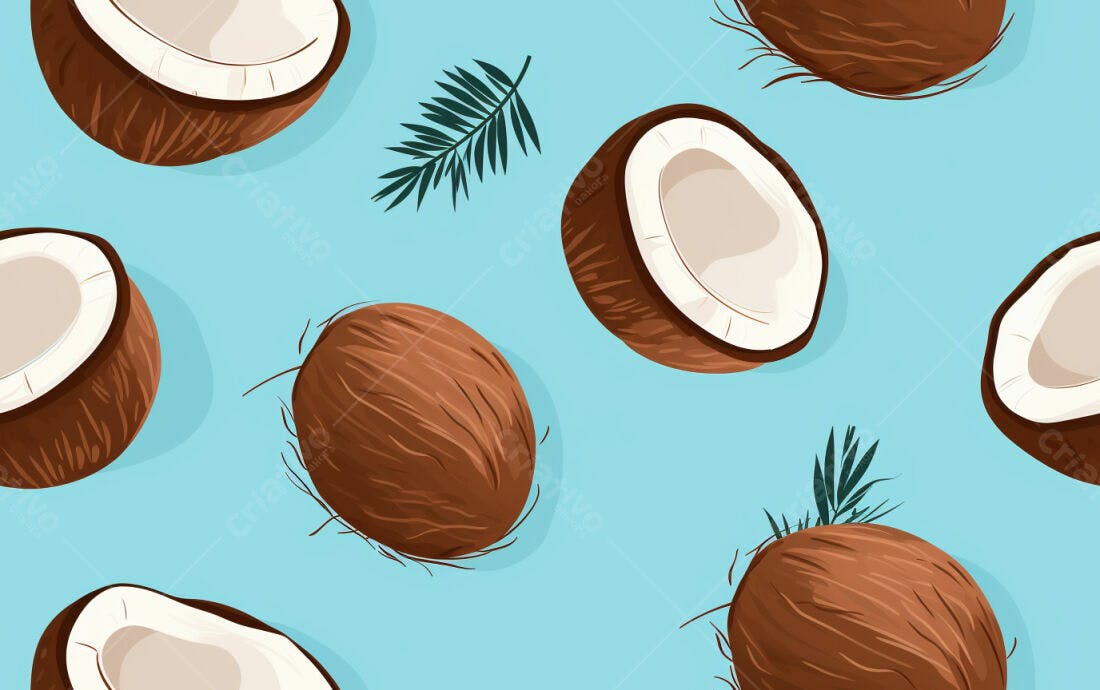 Textura Coco Tropical para Fundo