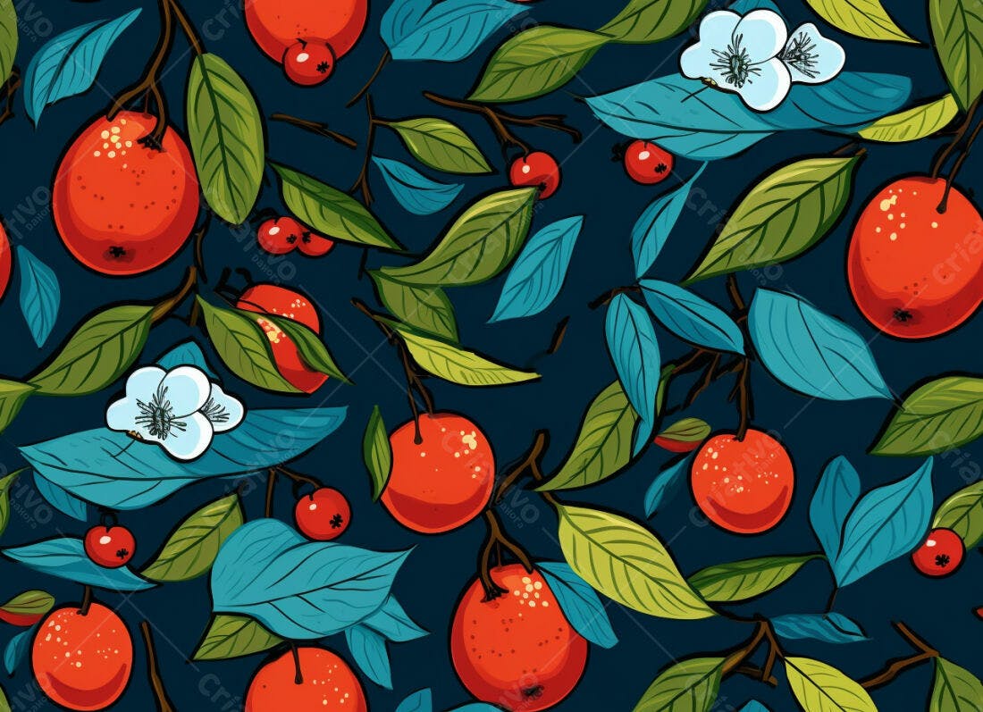 Textura Frutas Vermelhas Padrão para Fundo