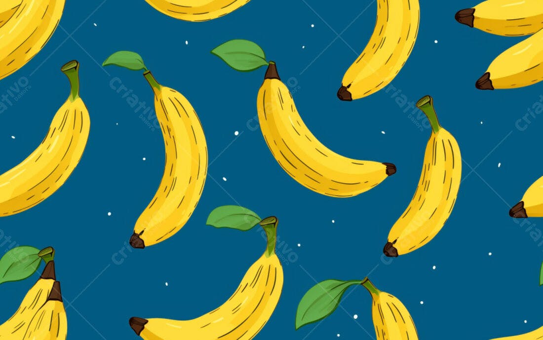 Textura Banana Amarela para Fundo Tropical