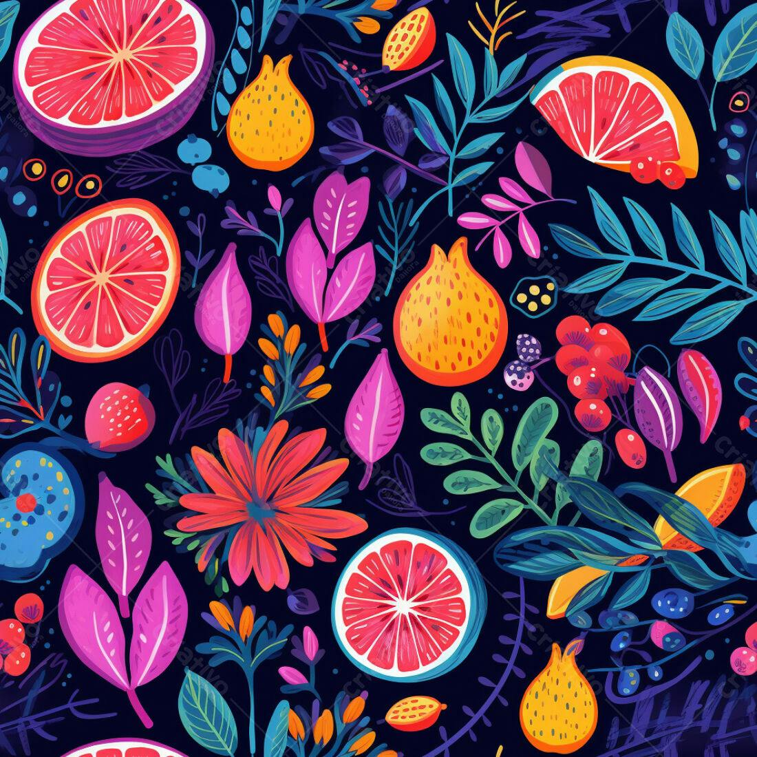 Textura floral vibrante para fundo