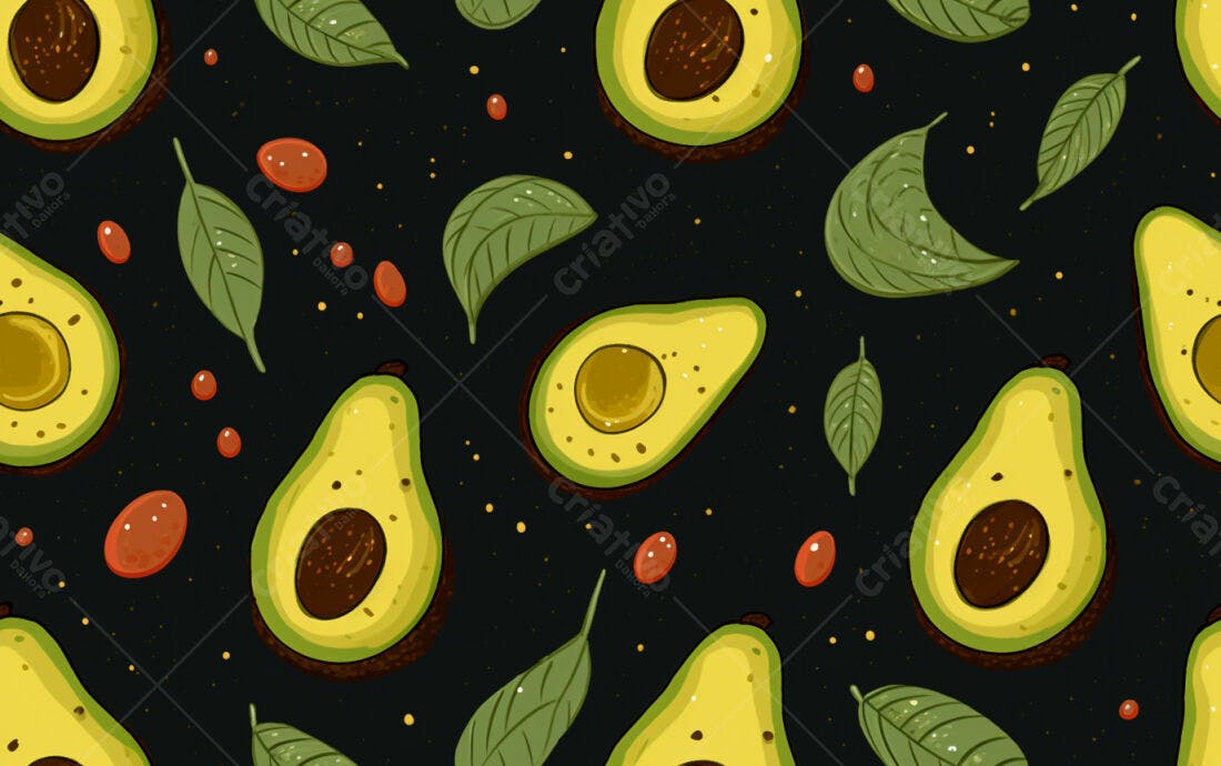 Textura abacate e folhas para fundo