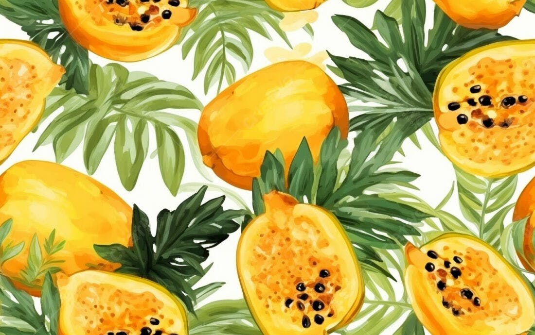 Textura Papaia Tropical para Fundo