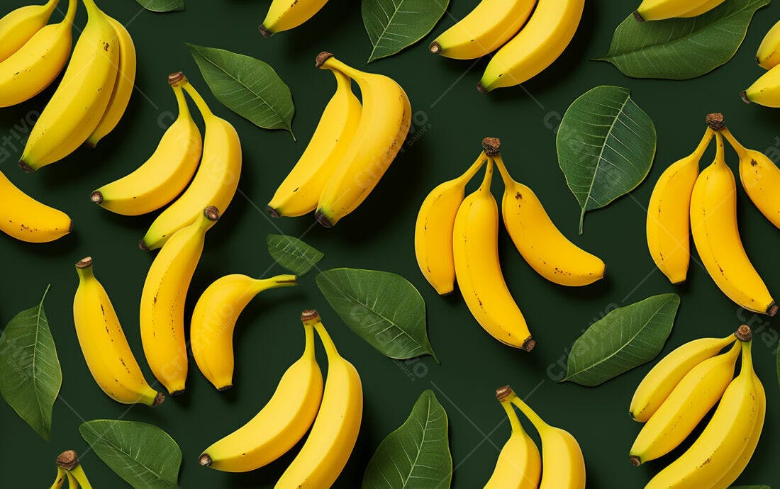 Textura Banana Amarela para Fundo Tropical