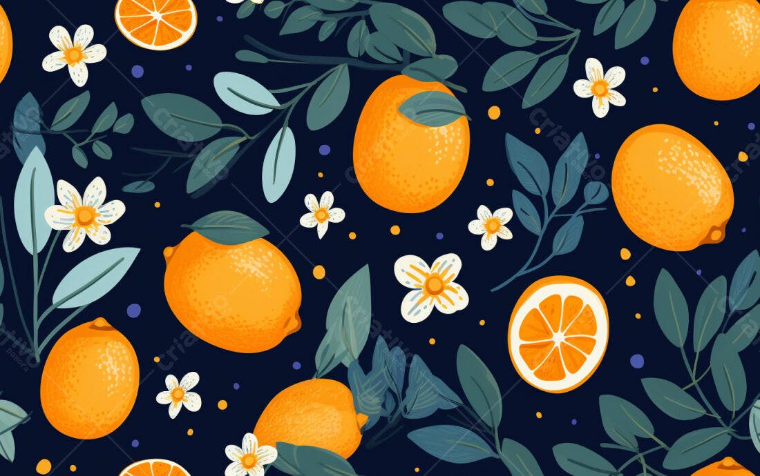 Textura Frutas Cítricas para Fundo Floral