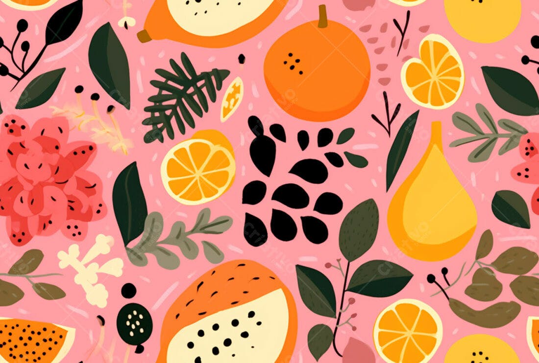 Textura Frutas Tropicais para Fundo