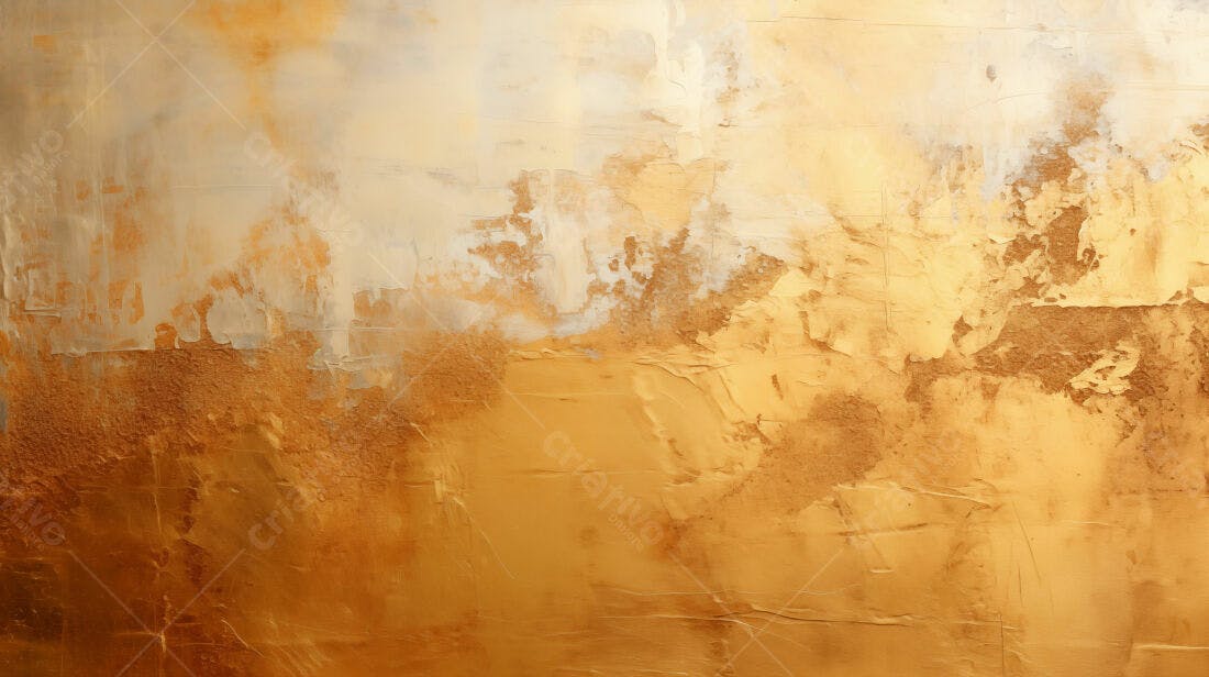 Textura Parede Dourada Desgastada para Fundo