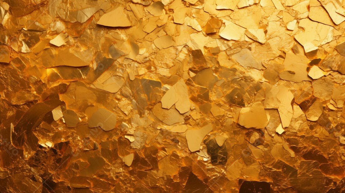 Textura Ouro em Folhas para Fundo Luxuoso