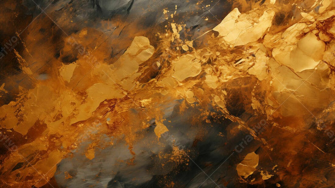 Textura Abstrata Dourada e Preta para Fundo