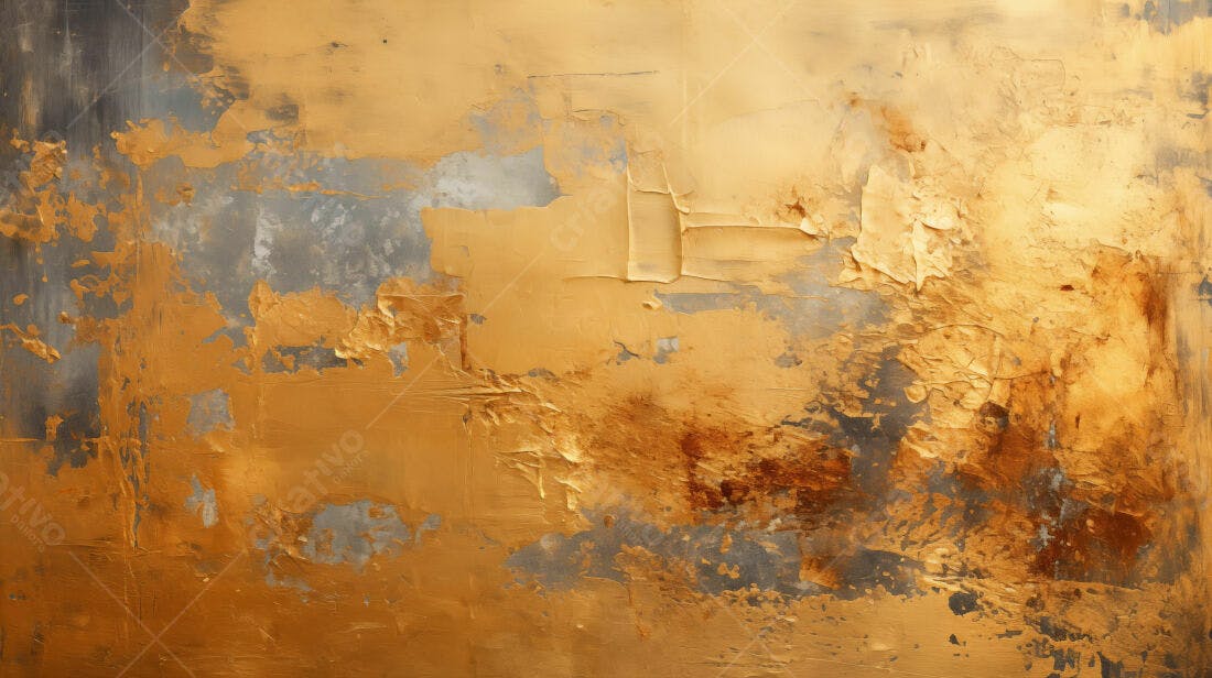 Textura Metálica Dourada Desgastada para Fundo