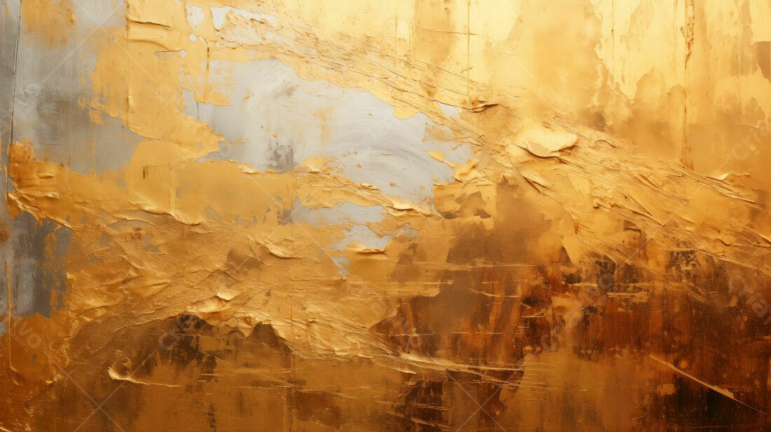 Textura metálica dourada e cinza para fundo