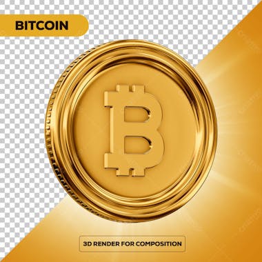 Bitcoin Moeda De Ouro Bitcoin, Símbolo Financeiro