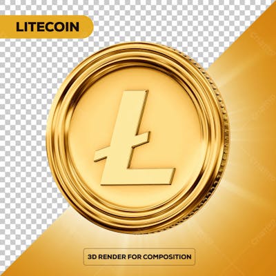 Litecoin Moeda De Ouro Litecoin, Símbolo Financeiro
