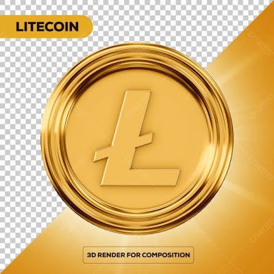 Litecoin Moeda De Ouro Litecoin, Símbolo Financeiro