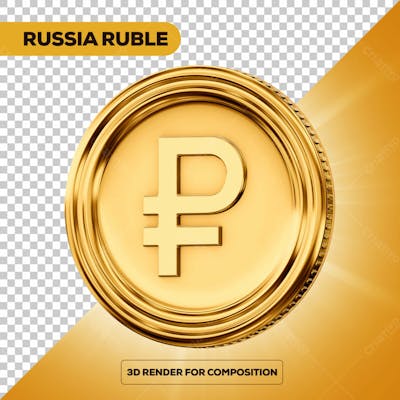 Rublos Russos Moeda De Ouro Rublo Russo, Símbolo