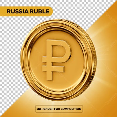 Rublos Russos Moeda De Ouro Rublo Russo, Símbolo