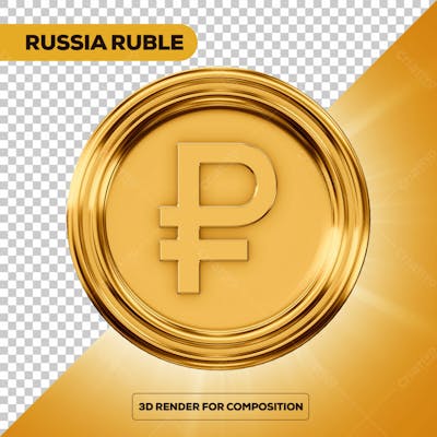 Rublos Russos Moeda De Ouro Rublo Russo, Símbolo