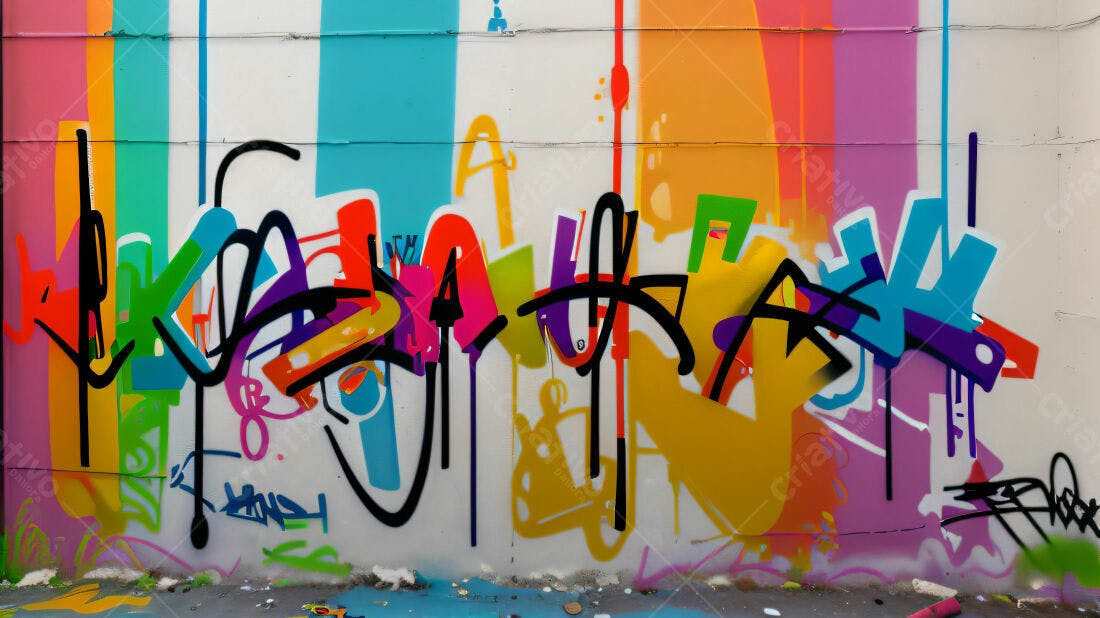 Textura Graffiti Abstrato Colorido para Fundo