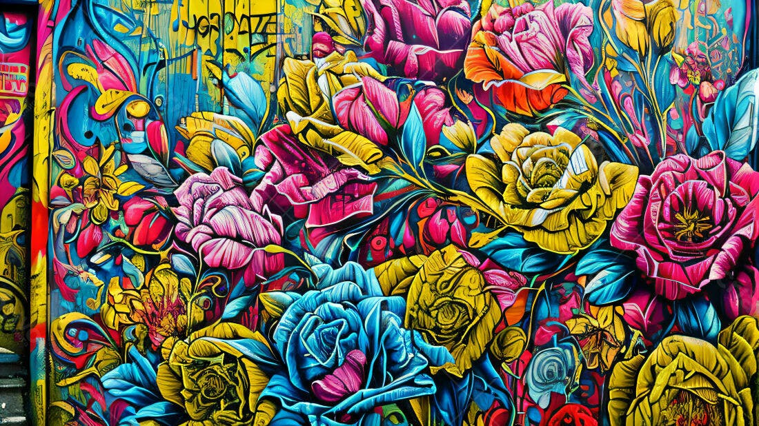 Textura Flores Vibrantes para Fundo