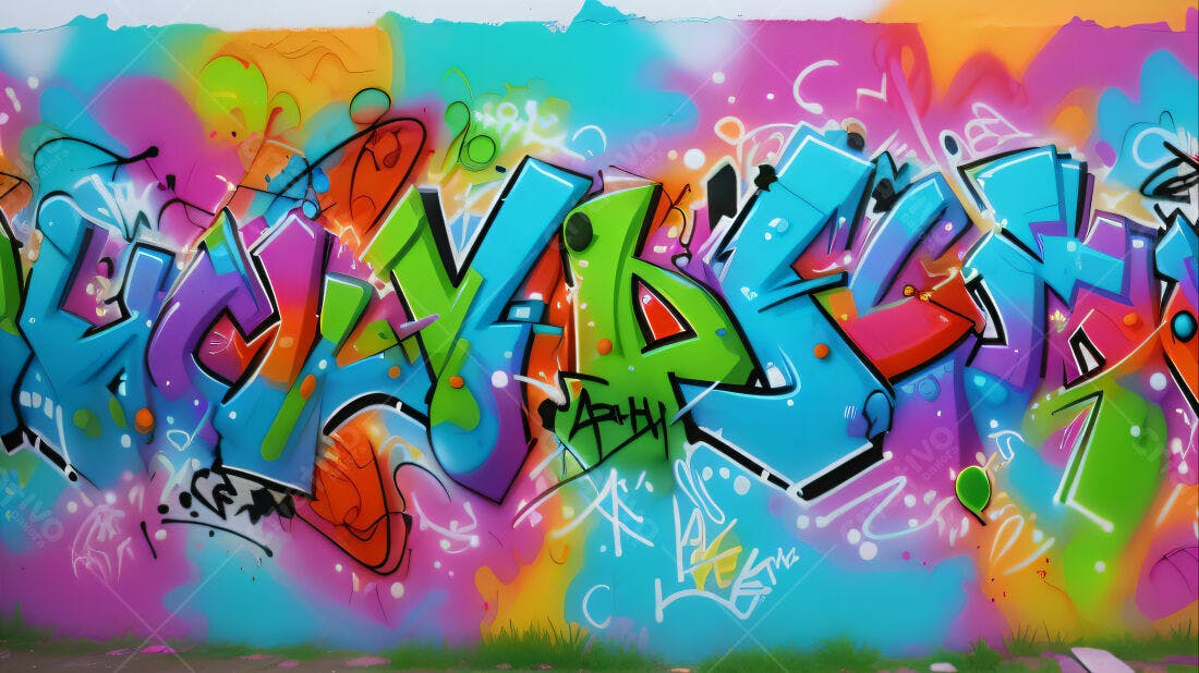 Textura Graffiti Colorida para Fundo