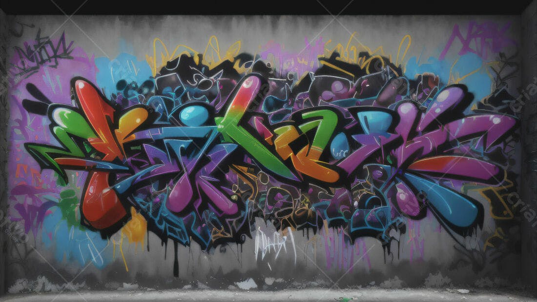 Textura Graffiti Colorida para Fundo