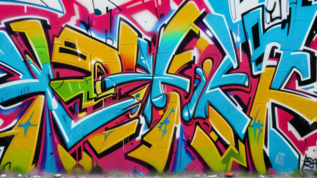 Textura Graffiti Colorida para Fundo